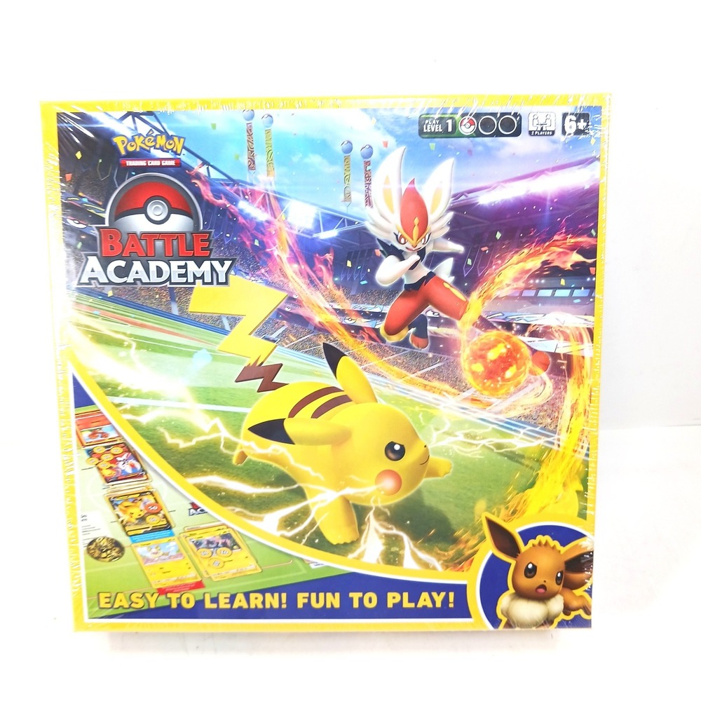 Pokemon TCG Battle Academy Board Game 3 Decks Cinderace Pikachu Eevee New Sealed